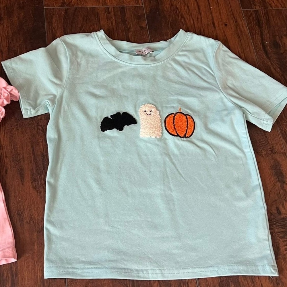 Cat & Jack Light Blue Halloween T-Shirt